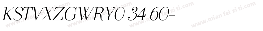 KSTVXZGWRY0 34 60字体转换